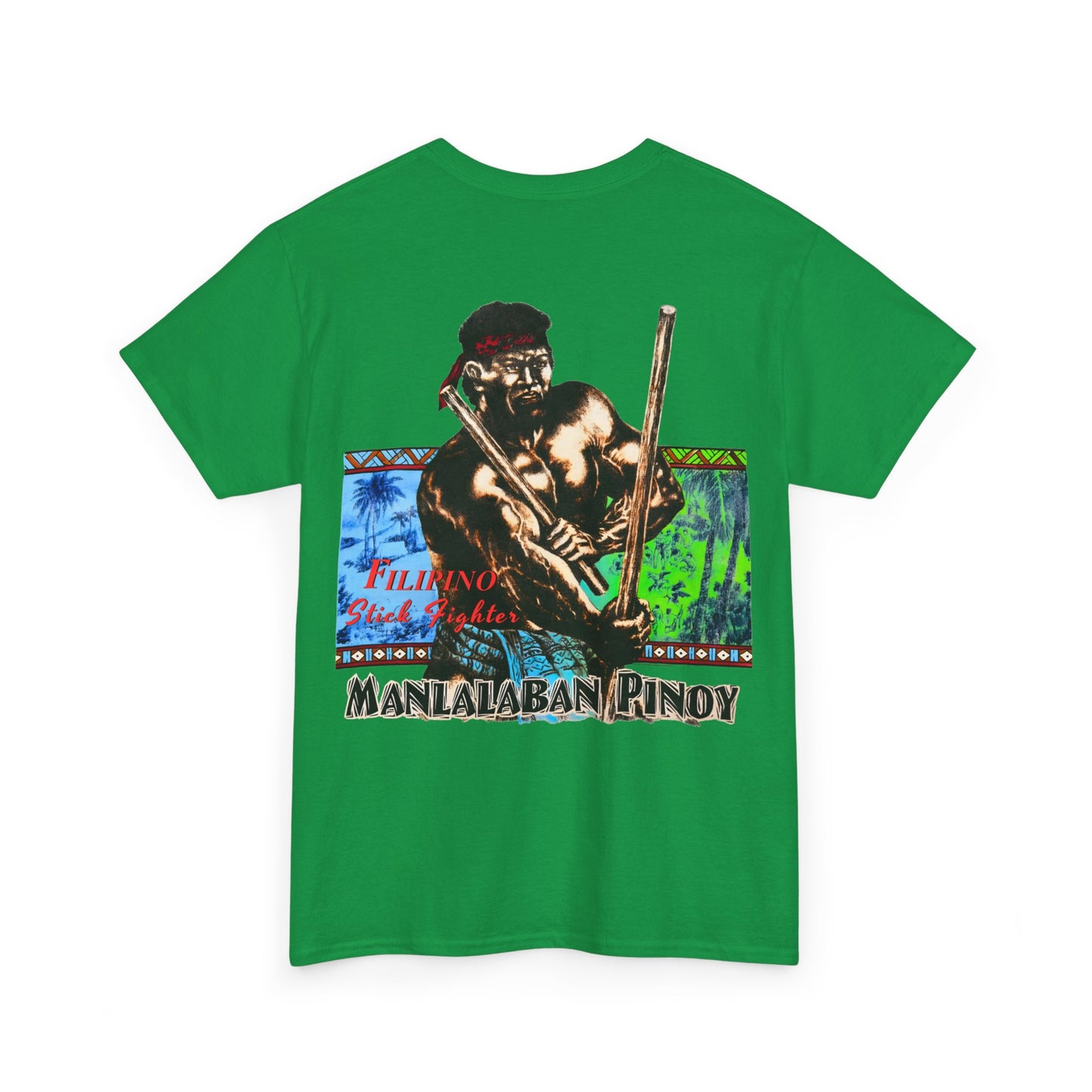 Filipino Strength Manlalaban Pinoy Stick Fighter Vintage Design 90s New Print T-shirt Unisex Heavy Cotton Tee