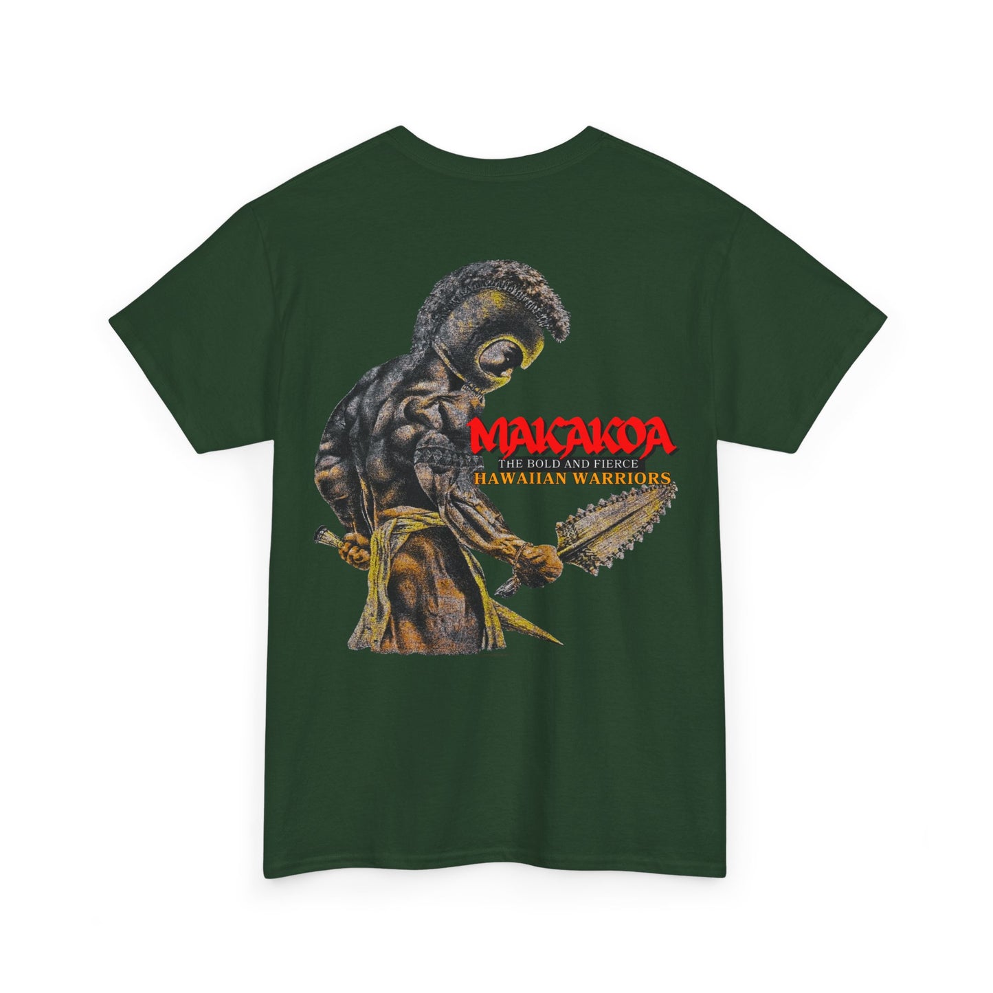 Hawaiian Strength Makakoa The Bold and Fierce Hawaiian Warriors Vintage Design 90s New Print T-shirt Unisex Heavy Cotton Tee