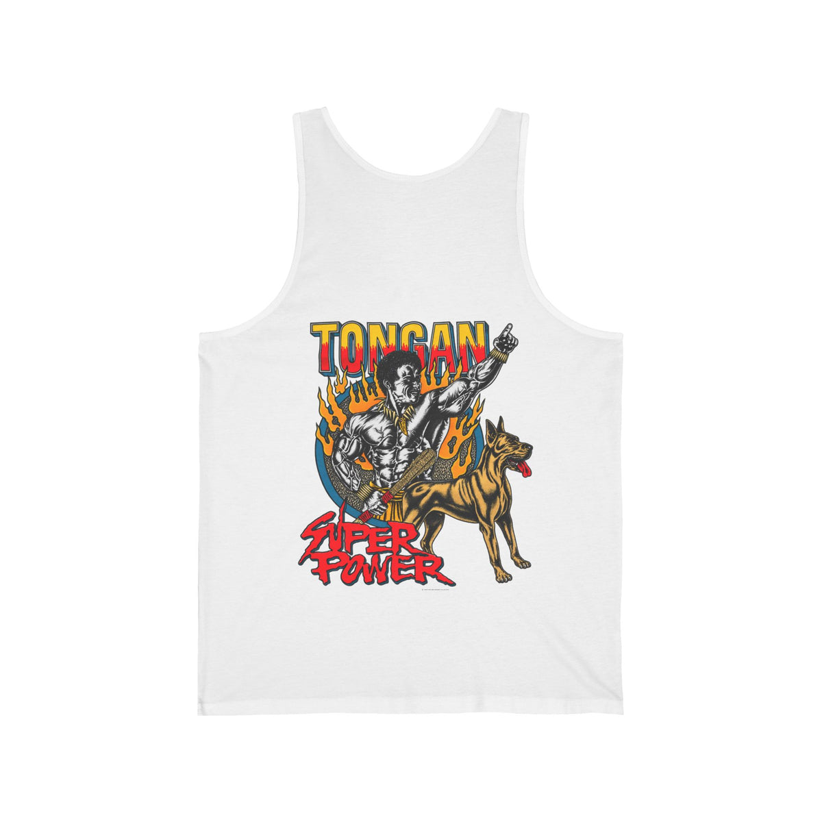 Local Strength Tongan Super Power Unisex Jersey Tank