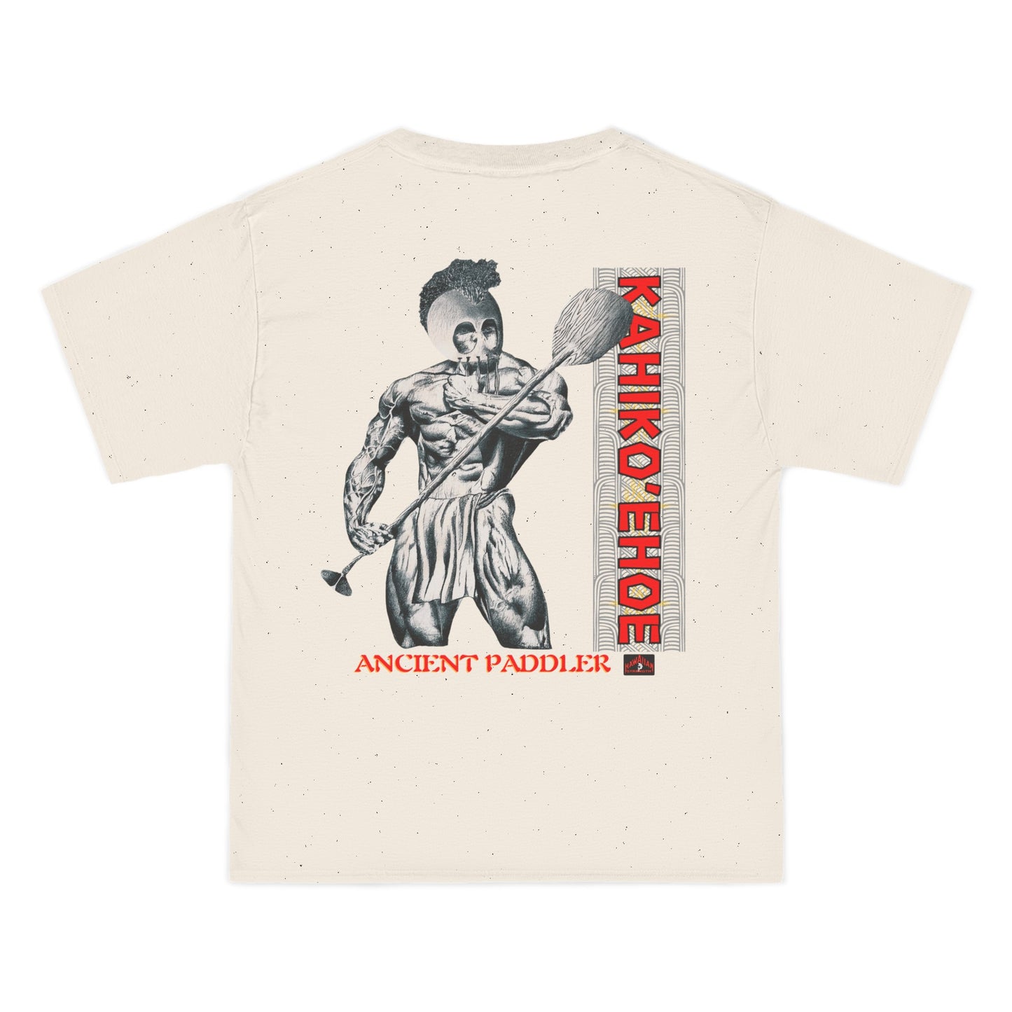 Hawaiian Strength Ancient Paddler Kahiko'ehoe Vintage Design 90s New Print Beefy-T®  Short-Sleeve T-Shirt