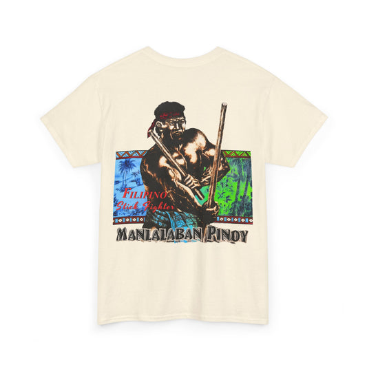 Filipino Strength Manlalaban Pinoy Stick Fighter Vintage Design 90s New Print T-shirt Unisex Heavy Cotton Tee