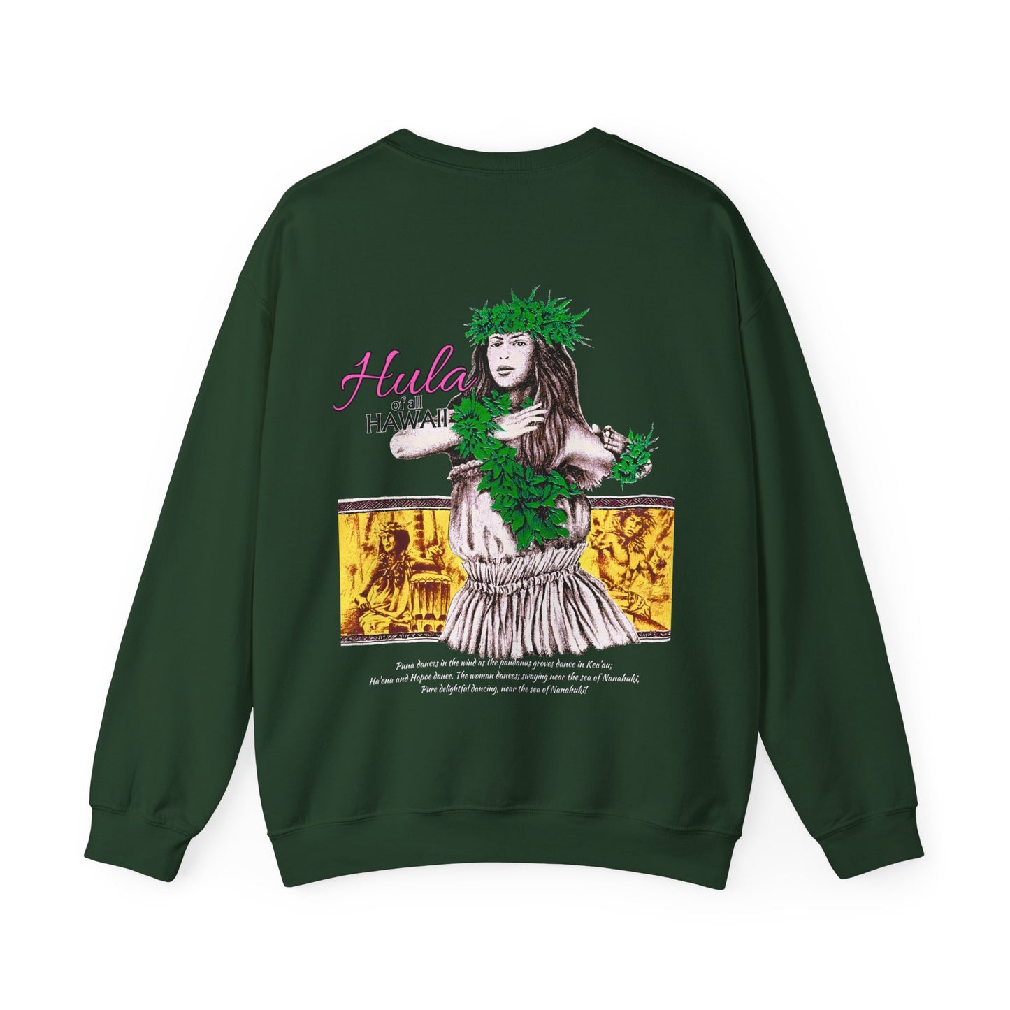 Hawaiian Strength Hula of all Hawaii Vintage Design 90s New Print Unisex Heavy Blend™ Crewneck Sweatshirt