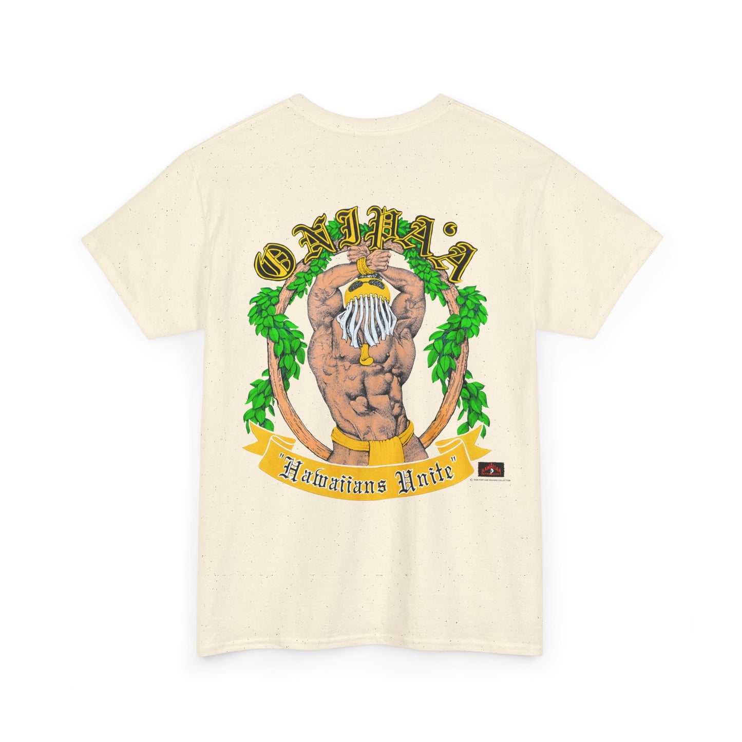 Hawaiian Strength Onipa'a Hawaiians Unite Vintage Design 90s New Print Unisex Heavy Cotton Tee