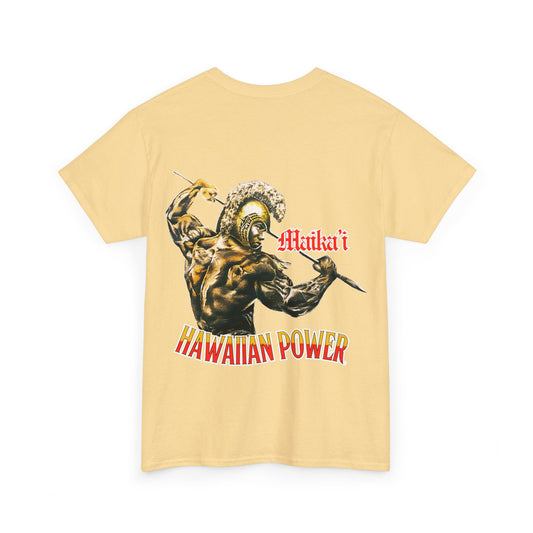 Hawaiian Strength Maika'i Hawaiian Power  Vintage Design 90s New Print Unisex Heavy Cotton Tee