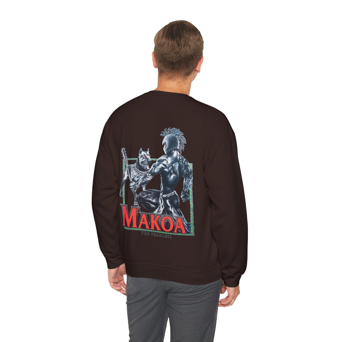 Hawaiian Strength Makoa The Fearless Vintage Design 90s New Print Unisex Heavy Blend™ Crewneck Sweatshirt