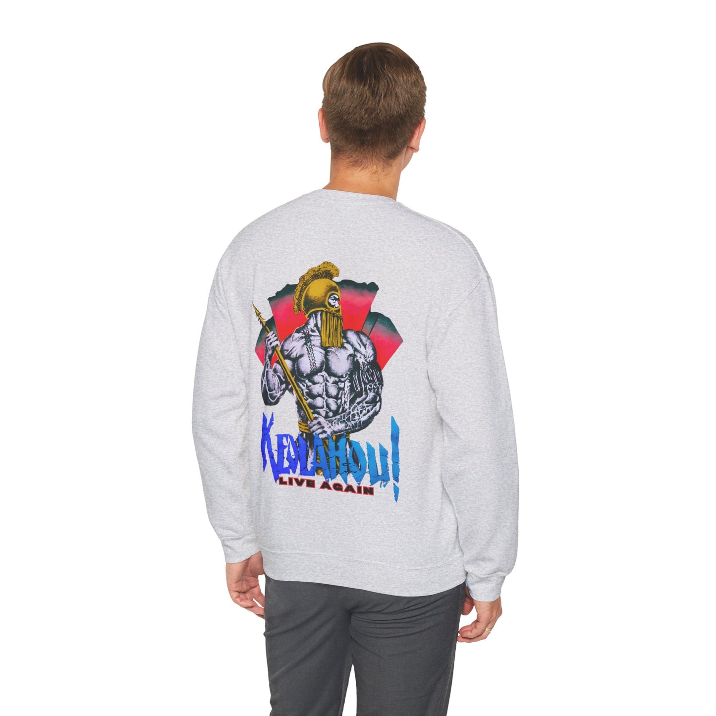 Hawaiian Strength Keolahou! Live Again Vintage Design 90s New Print Unisex Heavy Blend™ Crewneck Sweatshirt