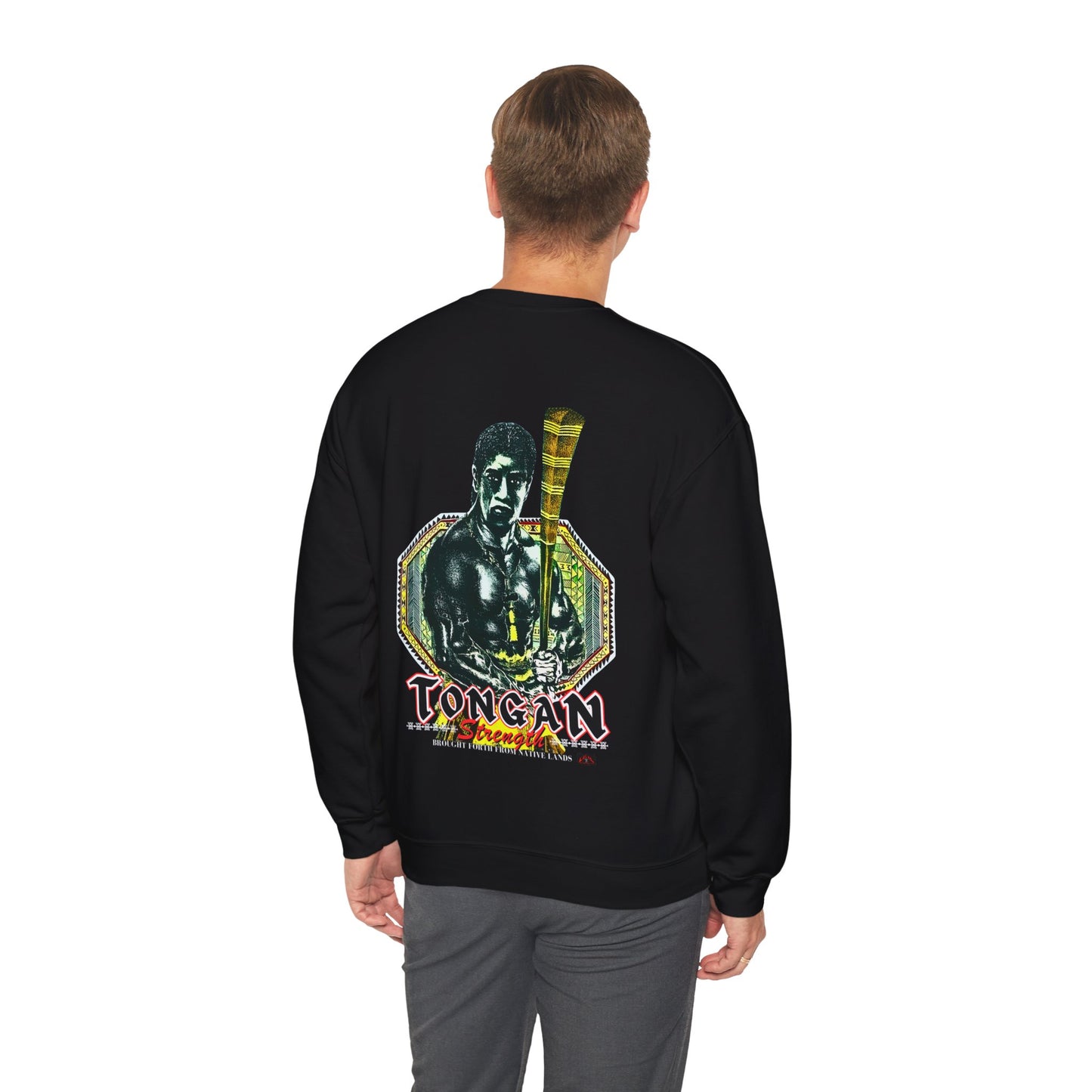 Local Strength Tongan Strength Brought Forth From Native Lands Vintage Design 90s New Print Unisex Heavy Blend™ Crewneck Sweatshirt