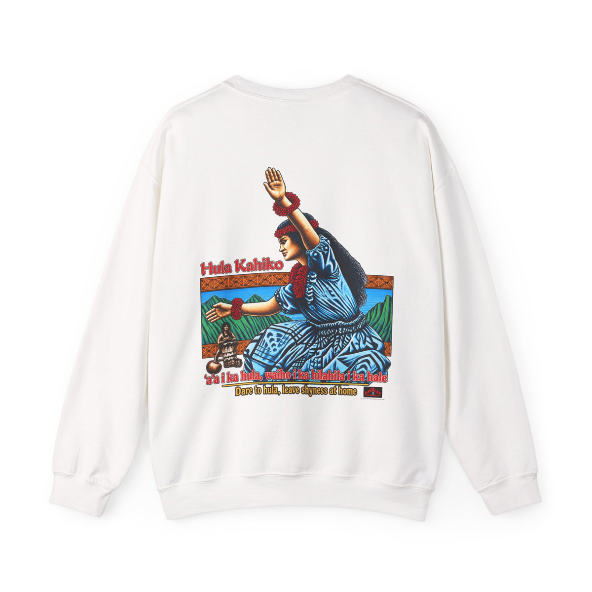 Hawaiian Strength Hula Kahiko Dare to Hula Unisex Heavy Blend™ Crewneck Sweatshirt