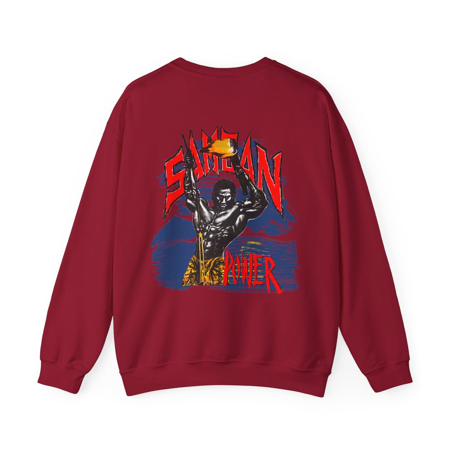 Samoan Strength Samoan Power Vintage Design 90s New Print Unisex Heavy Blend™ Crewneck Sweatshirt