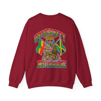 Jawaiian Strength University Reggae In Jah We Trust Vintage Design 90s New Print Unisex Heavy Blend™ Crewneck Sweatshirt