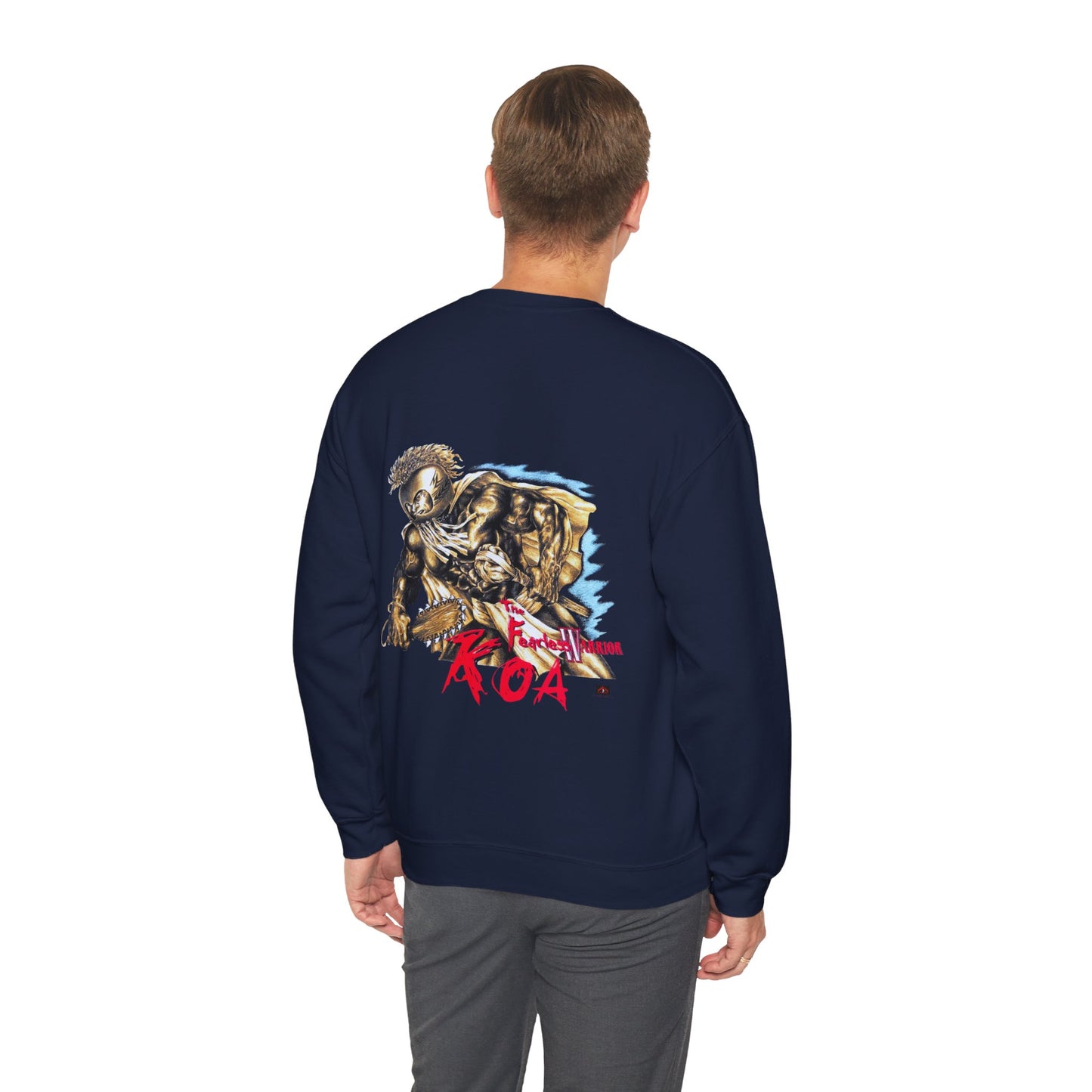 Hawaiian Strength The Fearless Warrior Koa Vintage Design 90s New Print Unisex Heavy Blend™ Crewneck Sweatshirt