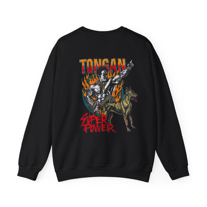 Local Strength Tongan Super Power Vintage 90s Design New Print Unisex Heavy Blend™ Crewneck Sweatshirt
