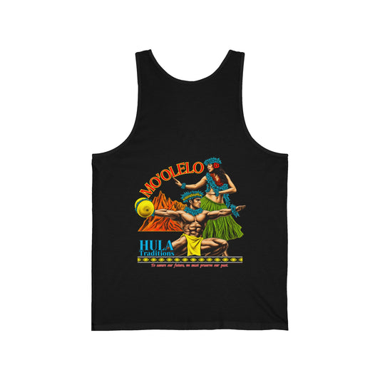 Hawaiian Strength Mo'olelo Hula Traditions Unisex Jersey Tank