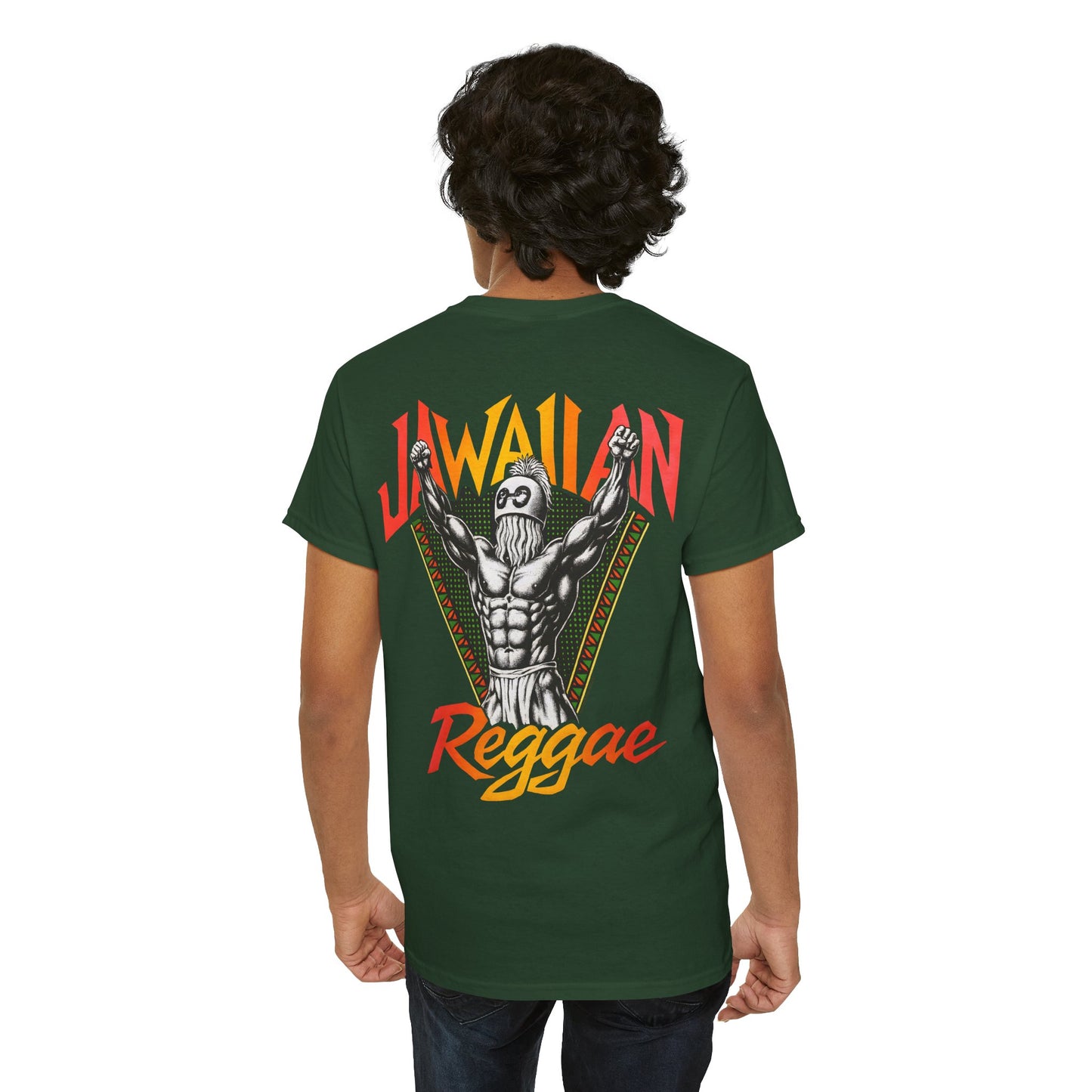 Jawaiian Strength Jawaiian Reggae Vintage Design 90s New Print Unisex Heavy Cotton Tee