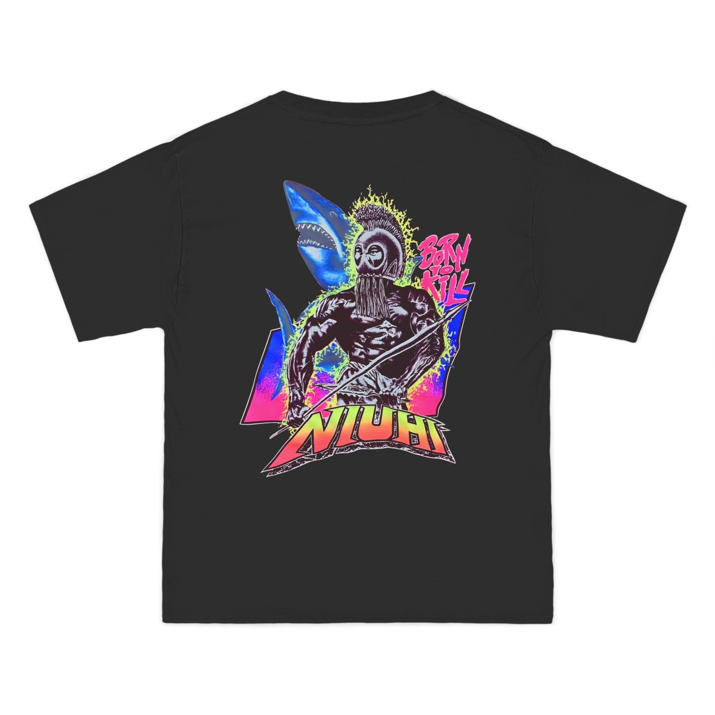 Hawaiian Strength Niuhi Born To Kill Vintage Design 90s New Print Beefy-T®  Short-Sleeve T-Shirt