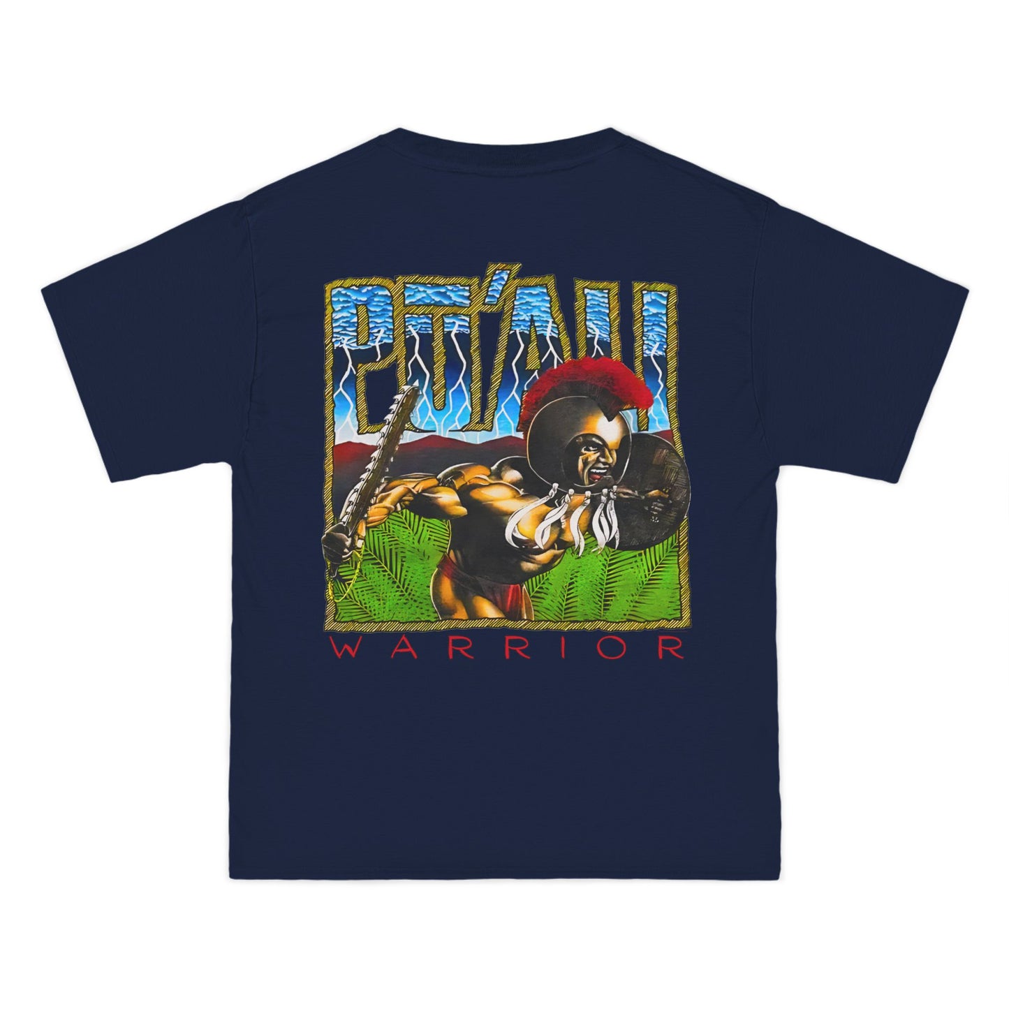 Hawaiian Strength Pu'ali Warrior Vintage Design 90s New Print Beefy-T®  Short-Sleeve T-Shirt