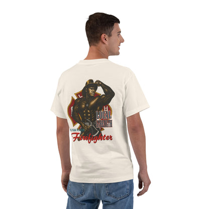 Hawaiian Strength Hawaiian Firefighter Local Strength Vintage 90s Design New Print Beefy-T®  Short-Sleeve T-Shirt