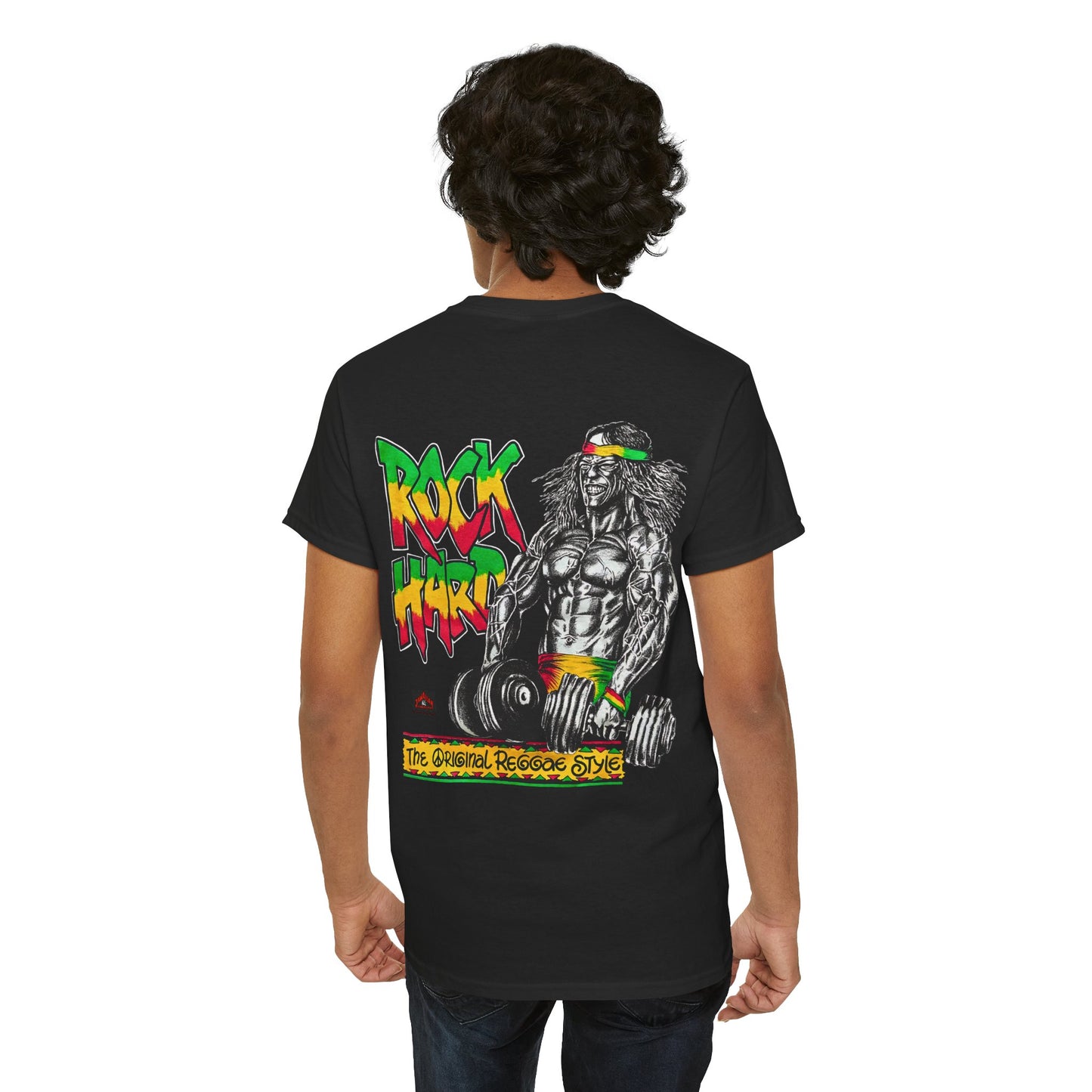 Jawaiian Strength Rock Hard The Original Reggae Style Vintage 90s Design New Print Unisex Heavy Cotton Tee