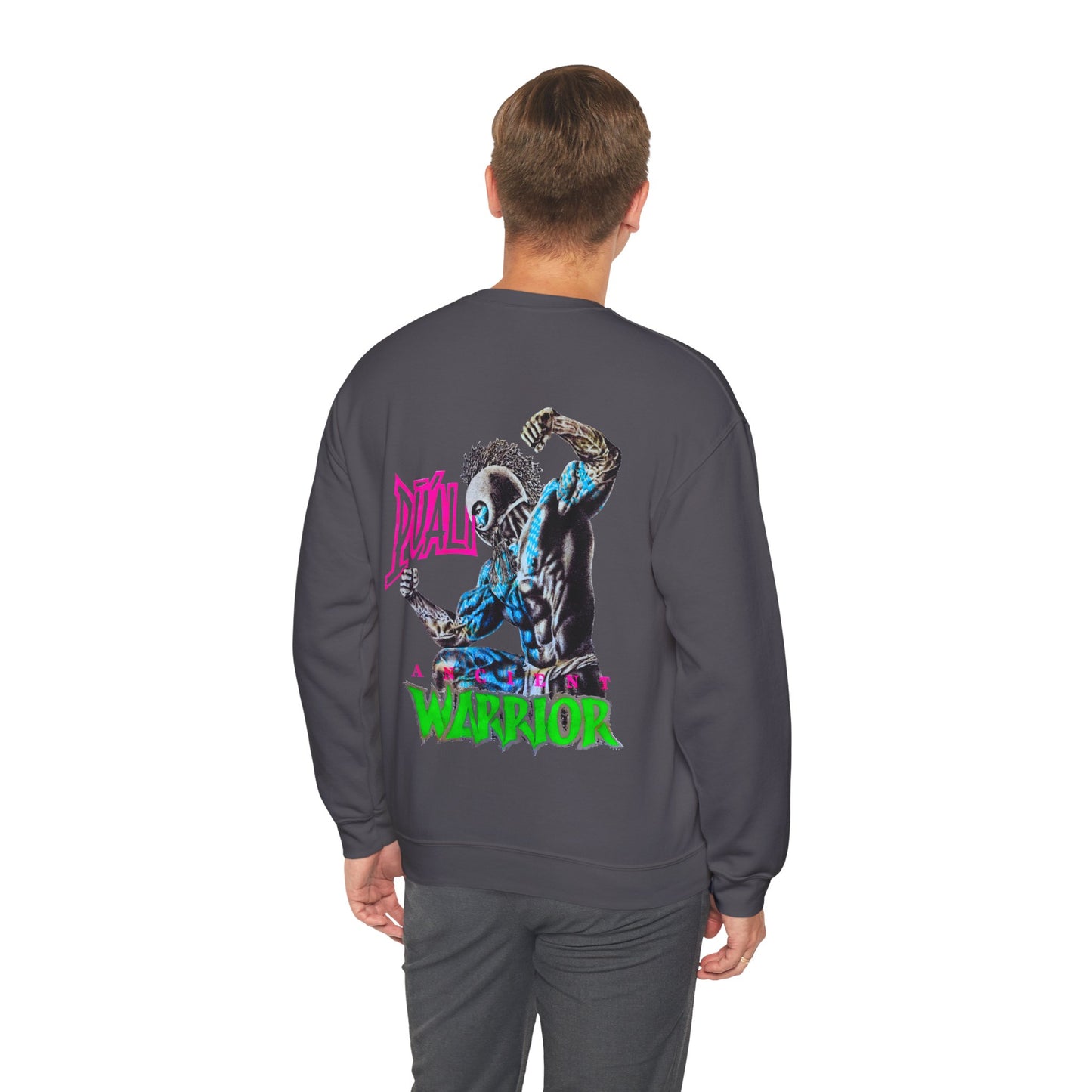 Hawaiian Strength Puali Ancient Warrior Vintage Design 90s New Print Unisex Heavy Blend™ Crewneck Sweatshirt