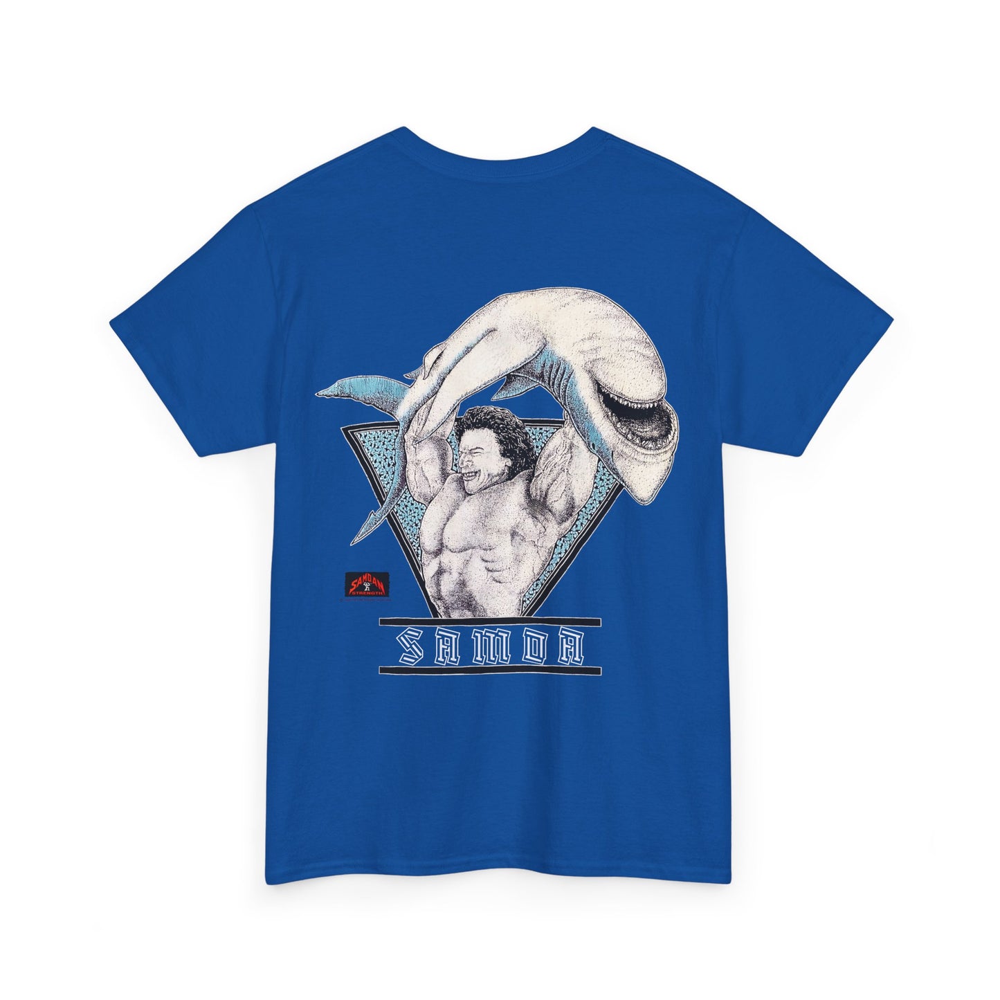 Samoan Strength Samoa Vintage 90s Design New Print Unisex Heavy Cotton Tee