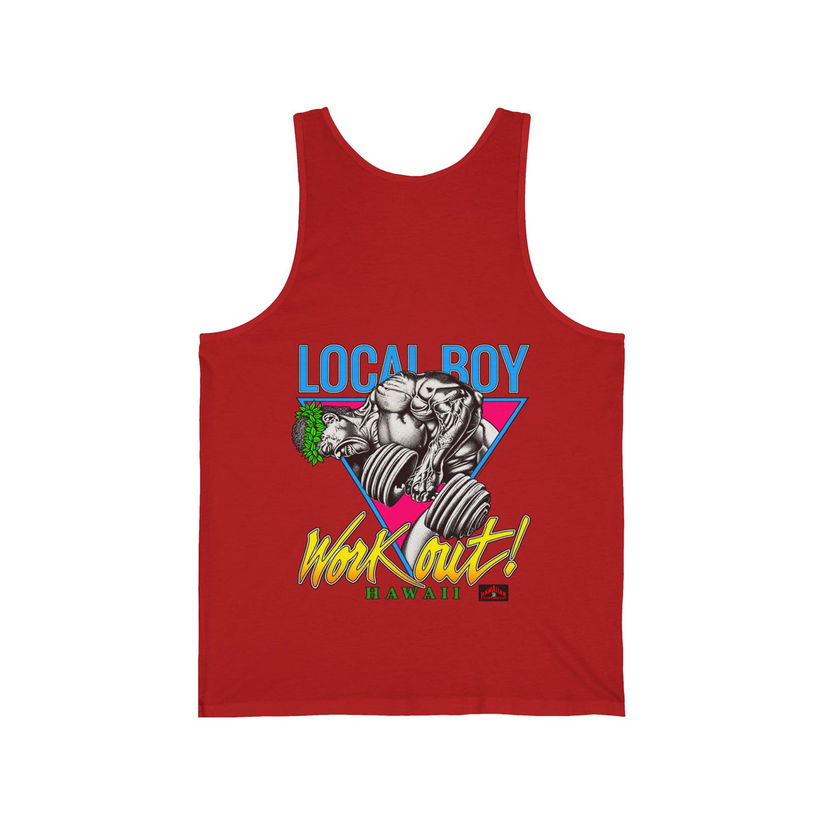 Hawaiian Strength Local Boy Work Out Hawaii Unisex Jersey Tank