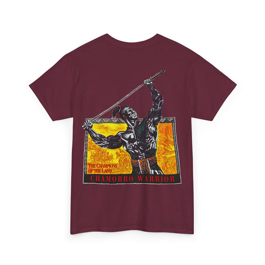 Chamorro Warrior Guam The Champions Of The Land Vintage Design 90s New Print Unisex Heavy Cotton Tee