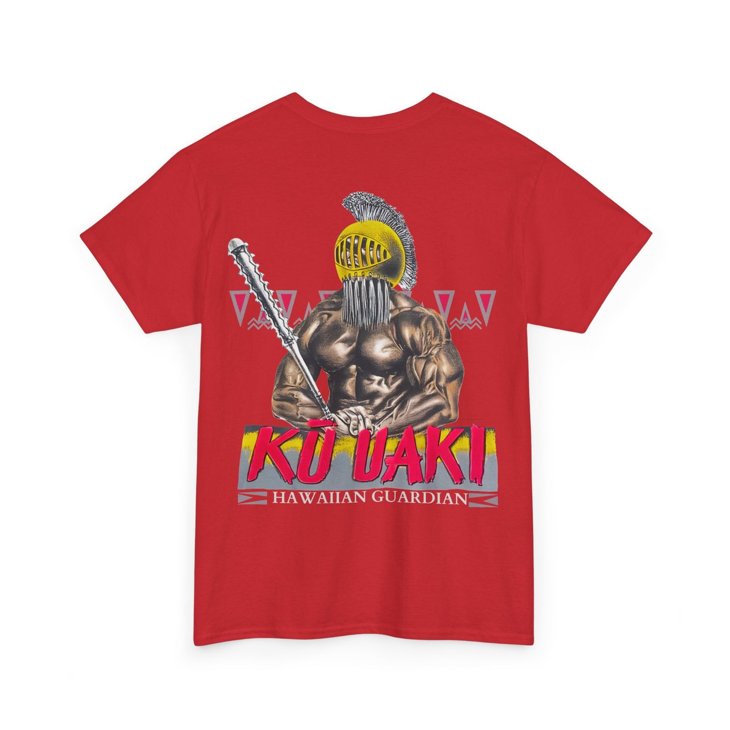 Hawaiian Strength Hawaiian Guardian Ku Uaki Vintage Design 90s New Print T-shirt Unisex Heavy Cotton Tee