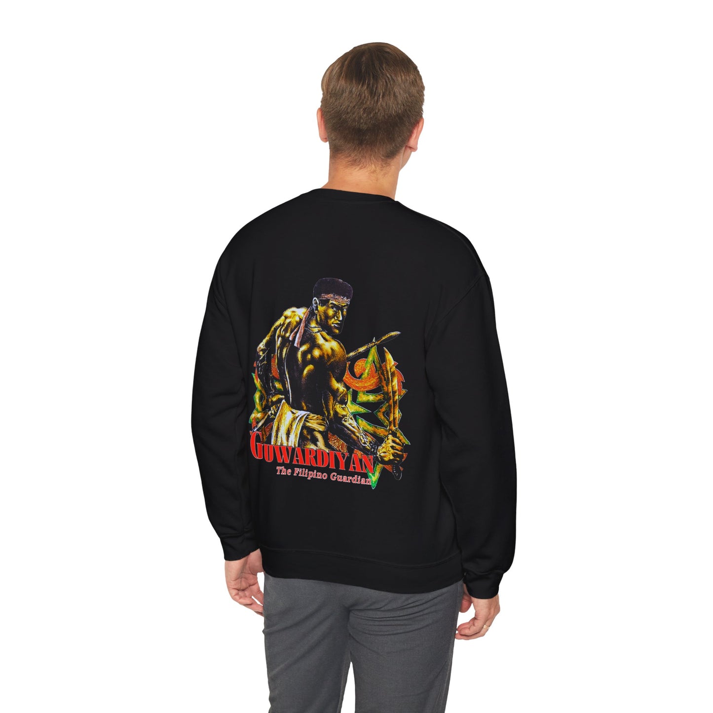 Filipino Strength The Filipino Guardian Guwardiyan Vintage Design 90s New Print Unisex Heavy Blend™ Crewneck Sweatshirt