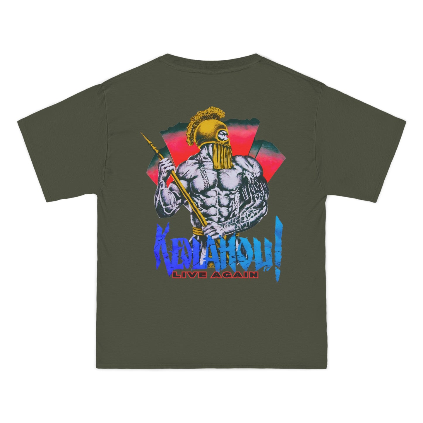 Hawaiian Strength Keolahou! Live Again Vintage Design 90s New Print Beefy-T®  Short-Sleeve T-Shirt