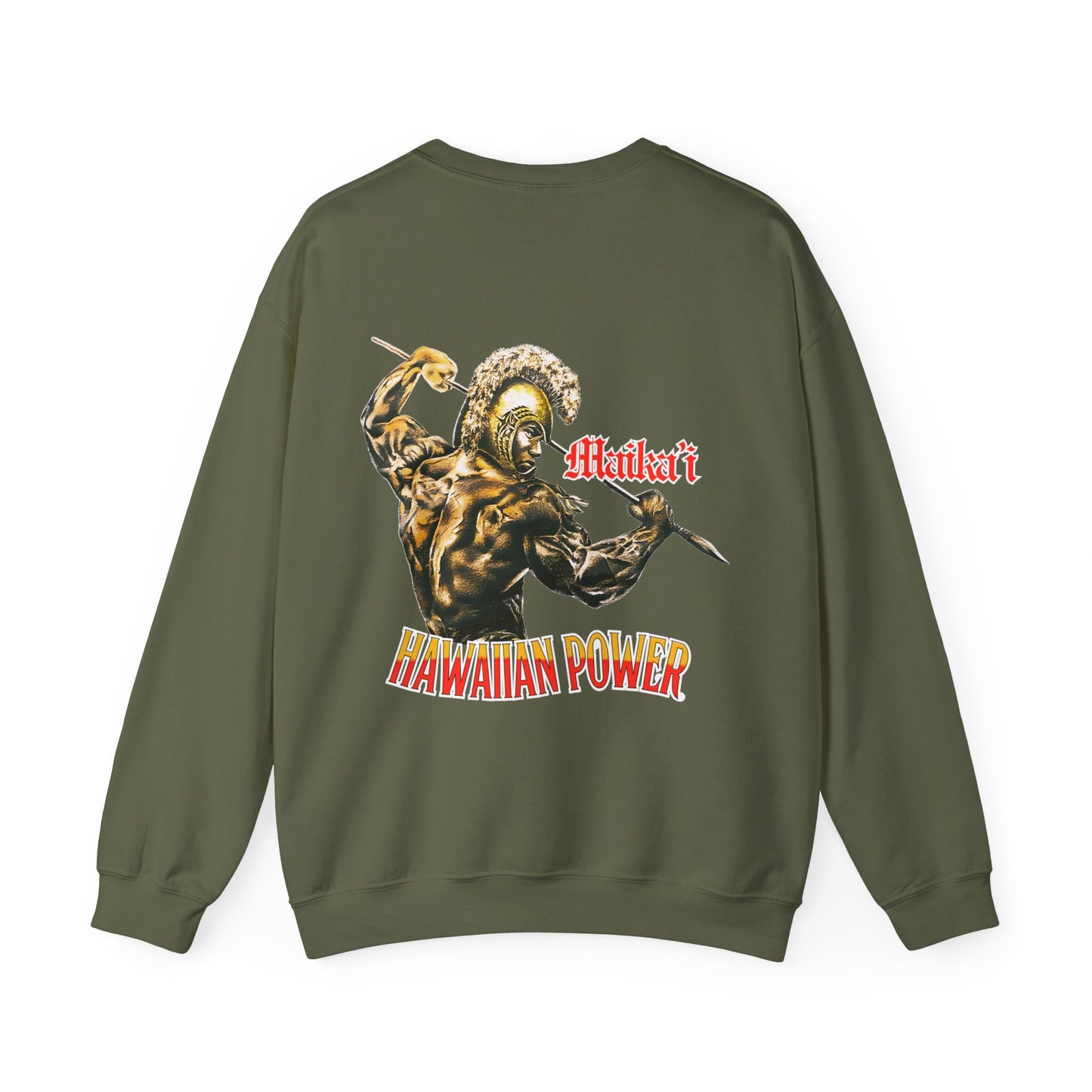 Hawaiian Strength Maika'i Hawaiian Power Vintage Design 90s New Print Unisex Heavy Blend™ Crewneck Sweatshirt