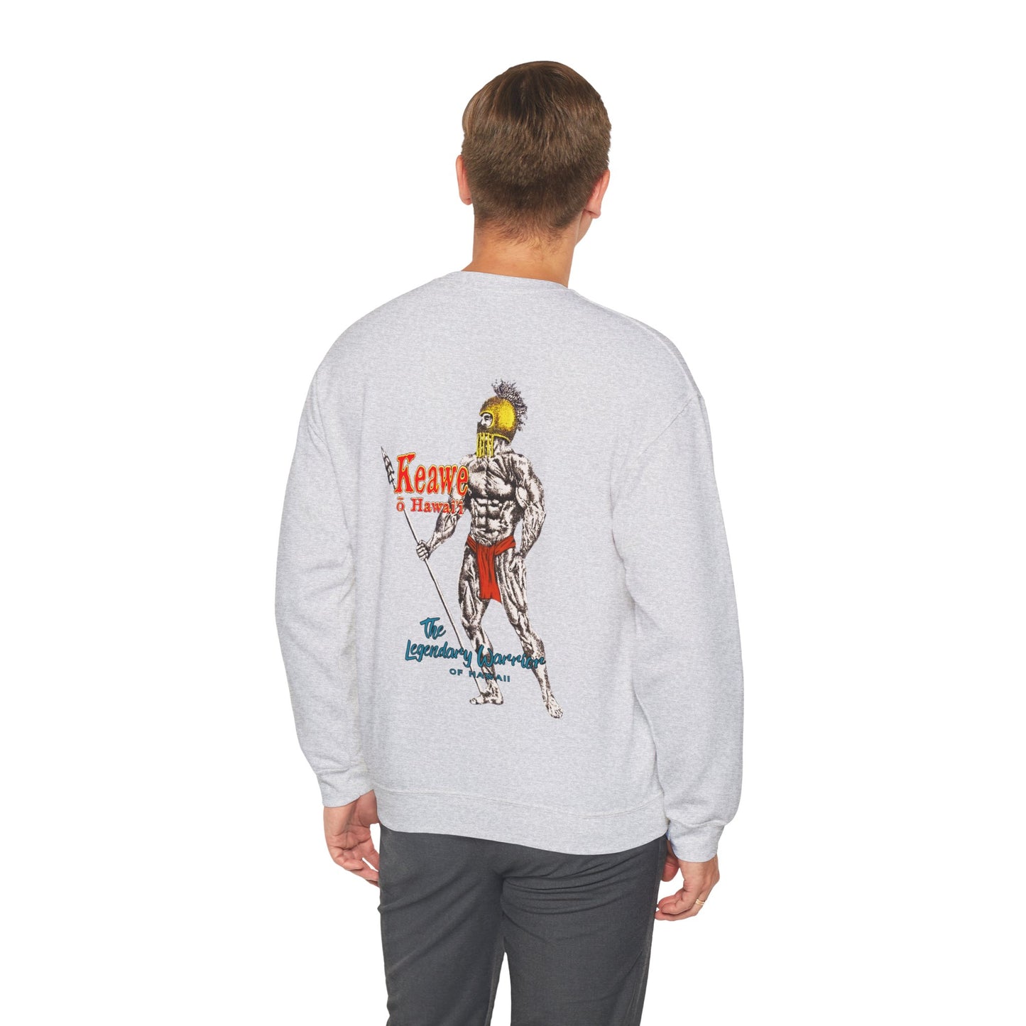 Hawaiian Strength Keawe o Hawaii The Legendary Warrior of Hawaii Vintage Designs 90s New Print Unisex Heavy Blend™ Crewneck Sweatshirt