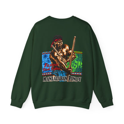 Filipino Strength Manlalaban Pinoy Stick Fighter Unisex Heavy Blend™ Crewneck Sweatshirt