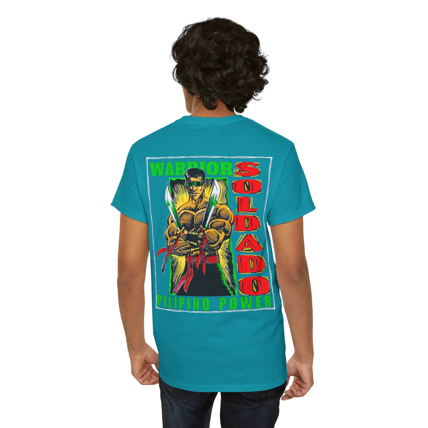 Filipino Strength Soldado Warrior Pilipino Power Vintage Design 90s New Print Unisex Heavy Cotton Tee