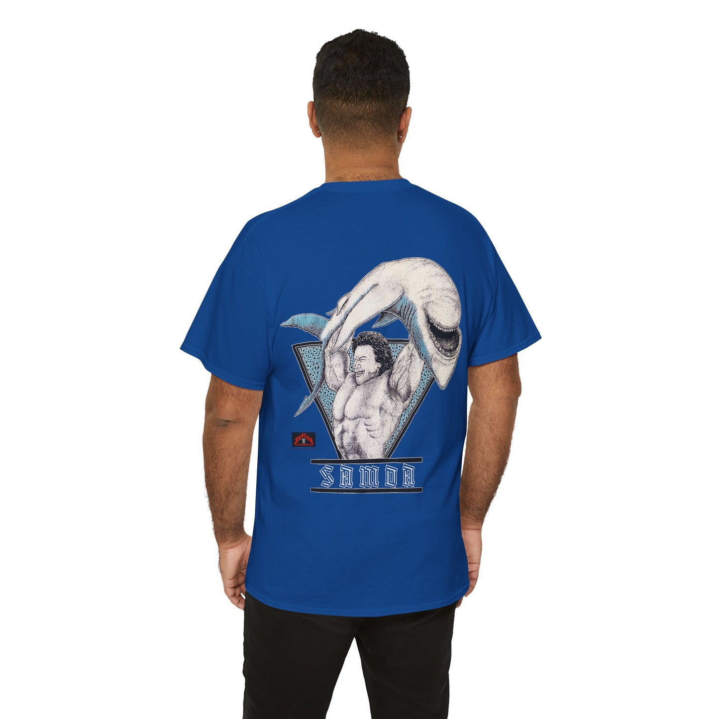 Samoan Strength Samoa Vintage 90s Design New Print Unisex Heavy Cotton Tee