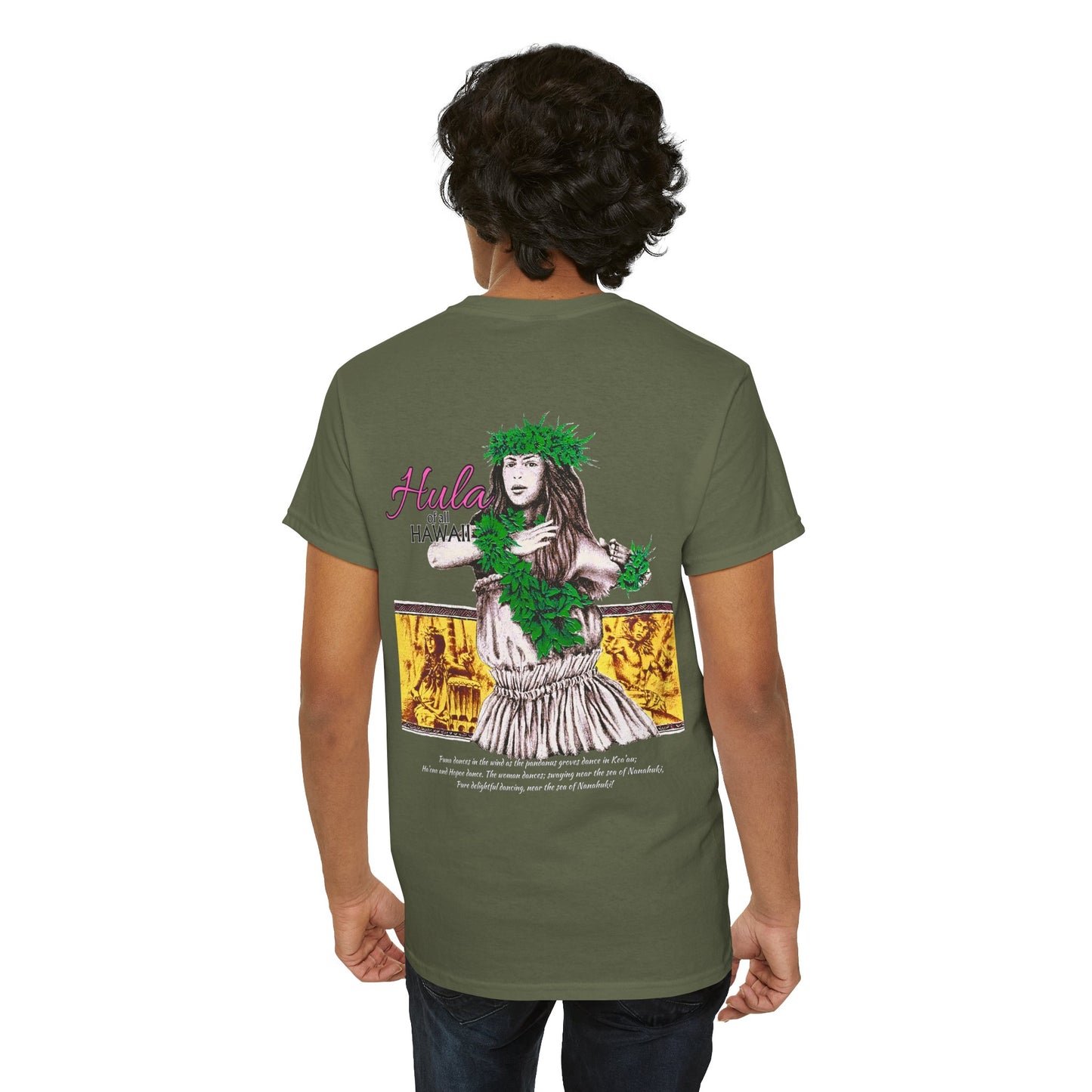 Hawaiian Strength Hula of all Hawaii Vintage Design 90s New Print T-shirt Unisex Heavy Cotton Tee