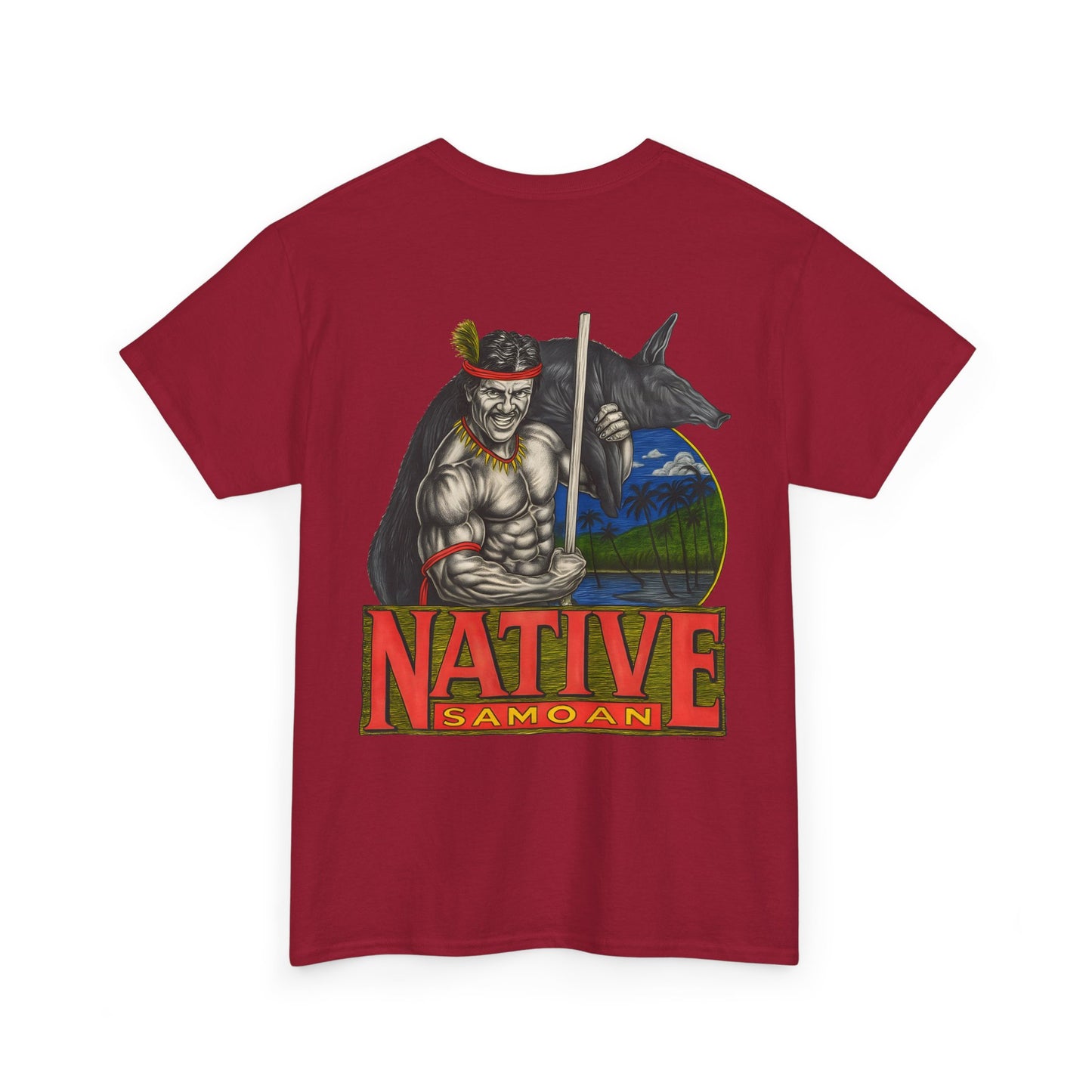 Samoan Strength Native Samoan Vintage 90s Design New Print Unisex Heavy Cotton Tee