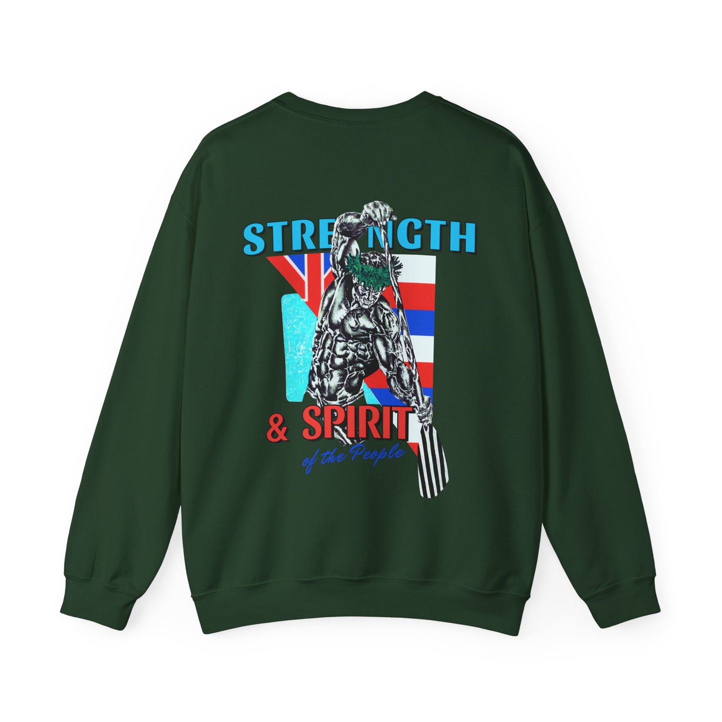 Hawaiian Strength Strength and Spirit of the People Vintage Design 90s New Print Unisex Heavy Blend™ Crewneck Sweatshirt