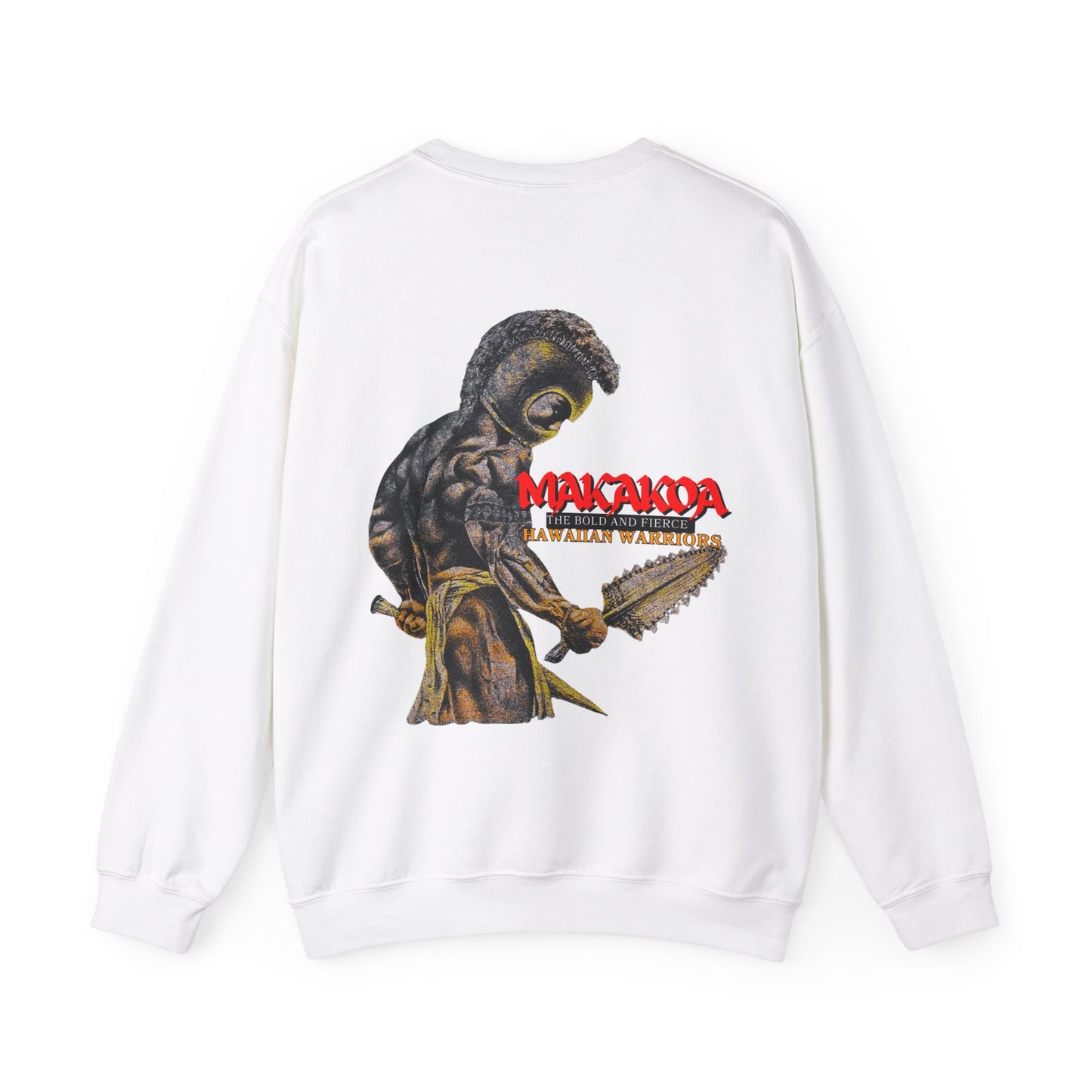 Hawaiian Strength Makakoa The Bold and Fierce Hawaiian Warriors Vintage Design 90s New Print Unisex Heavy Blend™ Crewneck Sweatshirt