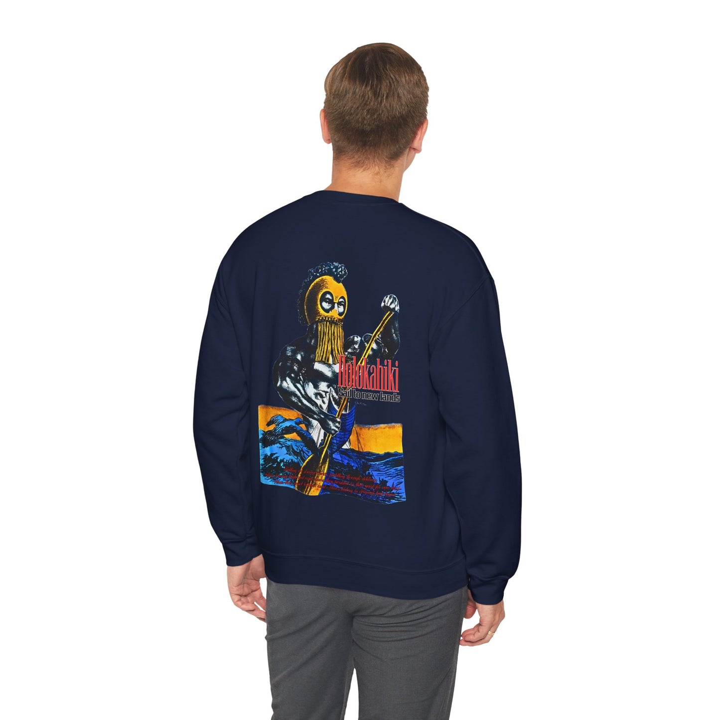 Hawaiian Strength Holokahiki Sail to New Lands Vintage Design 90s New Print Unisex Heavy Blend™ Crewneck Sweatshirt