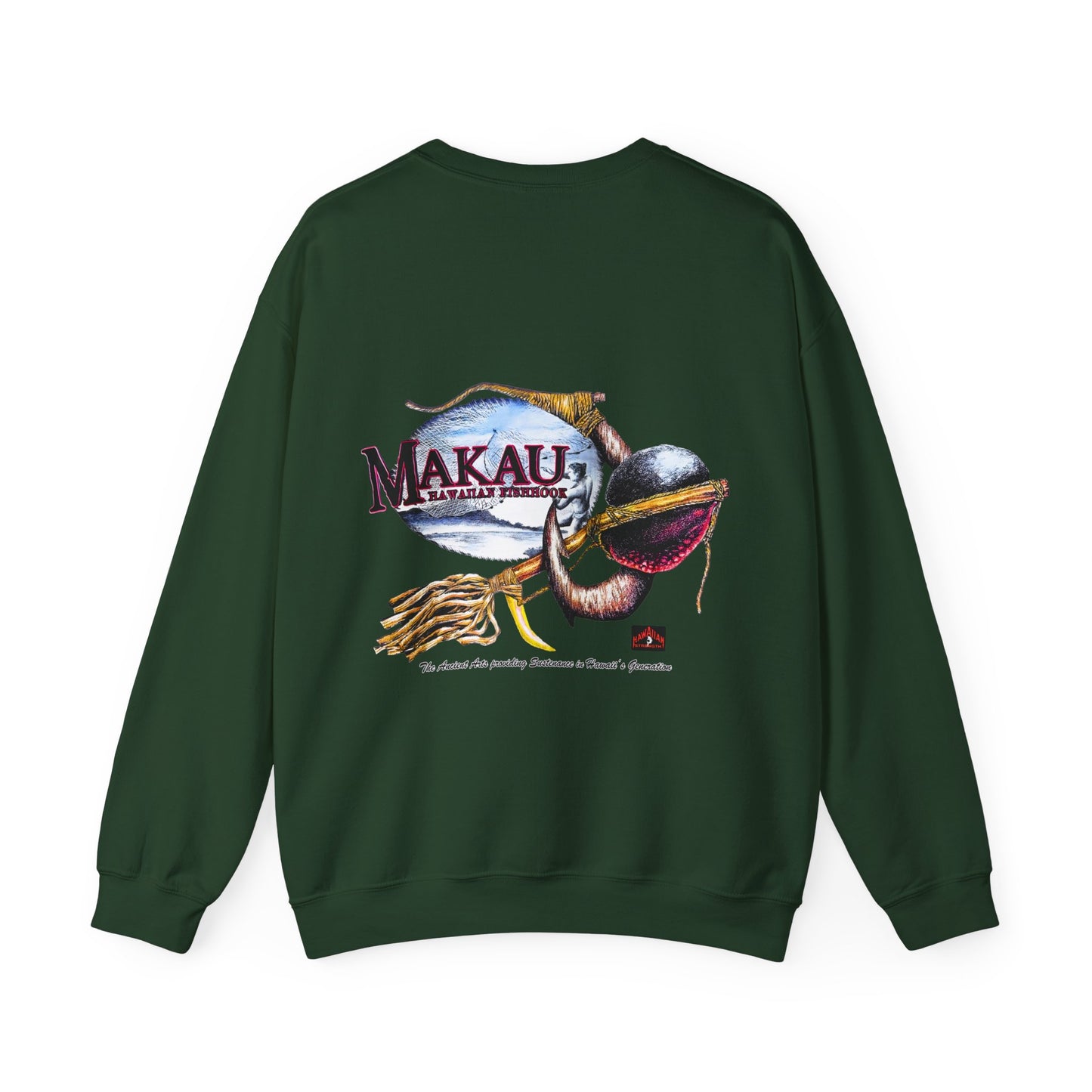 Hawaiian Strength Makau Hawaiian Fishhook Vintage Design 90s New Print Unisex Heavy Blend™ Crewneck Sweatshirt