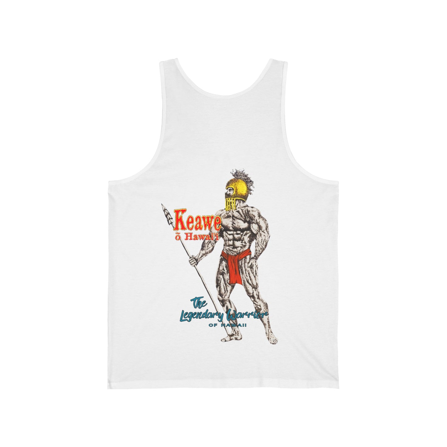 Hawaiian Strength Keawe o Hawaii The Legendary Warrior of Hawaii Vintage Designs 90s New Print Unisex Jersey Tank