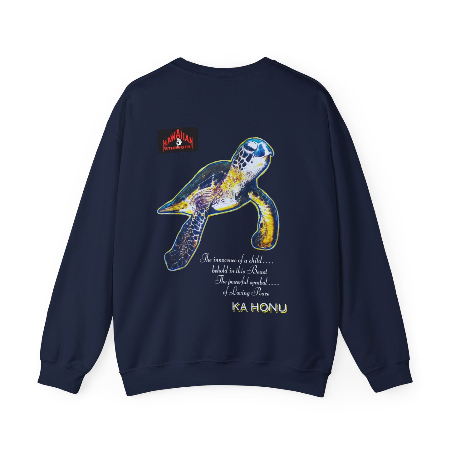 Hawaiian Strength Ka Honu Vintage Design 90s New Print Unisex Heavy Blend™ Crewneck Sweatshirt