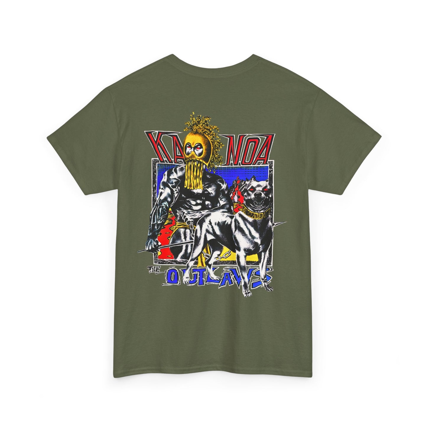 Hawaiian Strength Kanoa The Outlaws Vintage Design 90s New Print T-shirt Unisex Heavy Cotton Tee