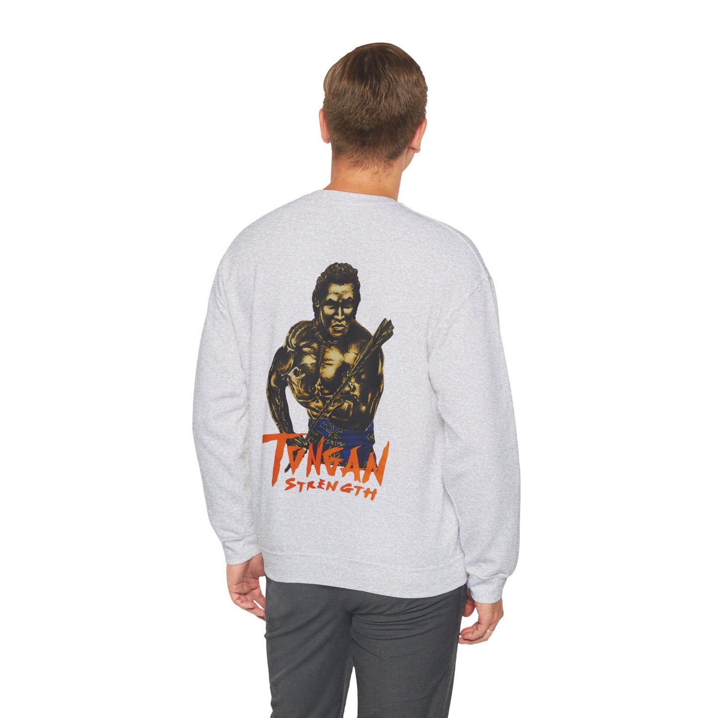 Local Strength Tongan Strength Vintage Design 90s New Print Unisex Heavy Blend™ Crewneck Sweatshirt