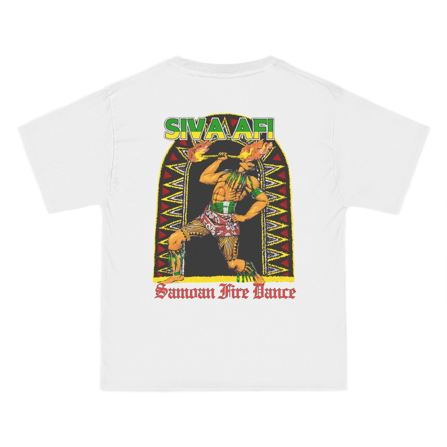 Samoan Strength Siva Afi Samoan Fire Dance Vintage Design 90s New Print Beefy-T®  Short-Sleeve T-Shirt