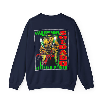 Filipino Strength Soldado Warrior Pilipino Power Vintage Design 90s New Print Unisex Heavy Blend™ Crewneck Sweatshirt