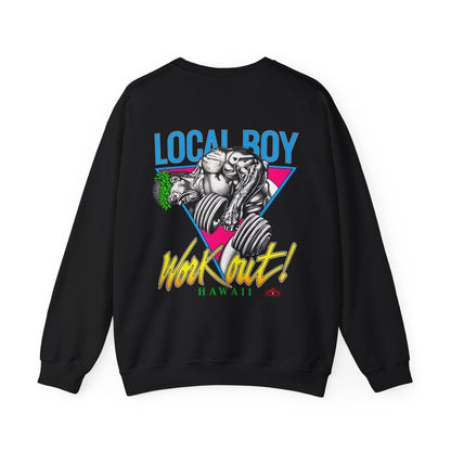 Hawaiian Strength Local Boy Work Out Hawaii Unisex Heavy Blend™ Crewneck Sweatshirt