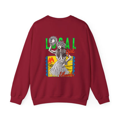 Hawaiian Strength Local Girl Uluwehi Unisex Heavy Blend™ Crewneck Sweatshirt