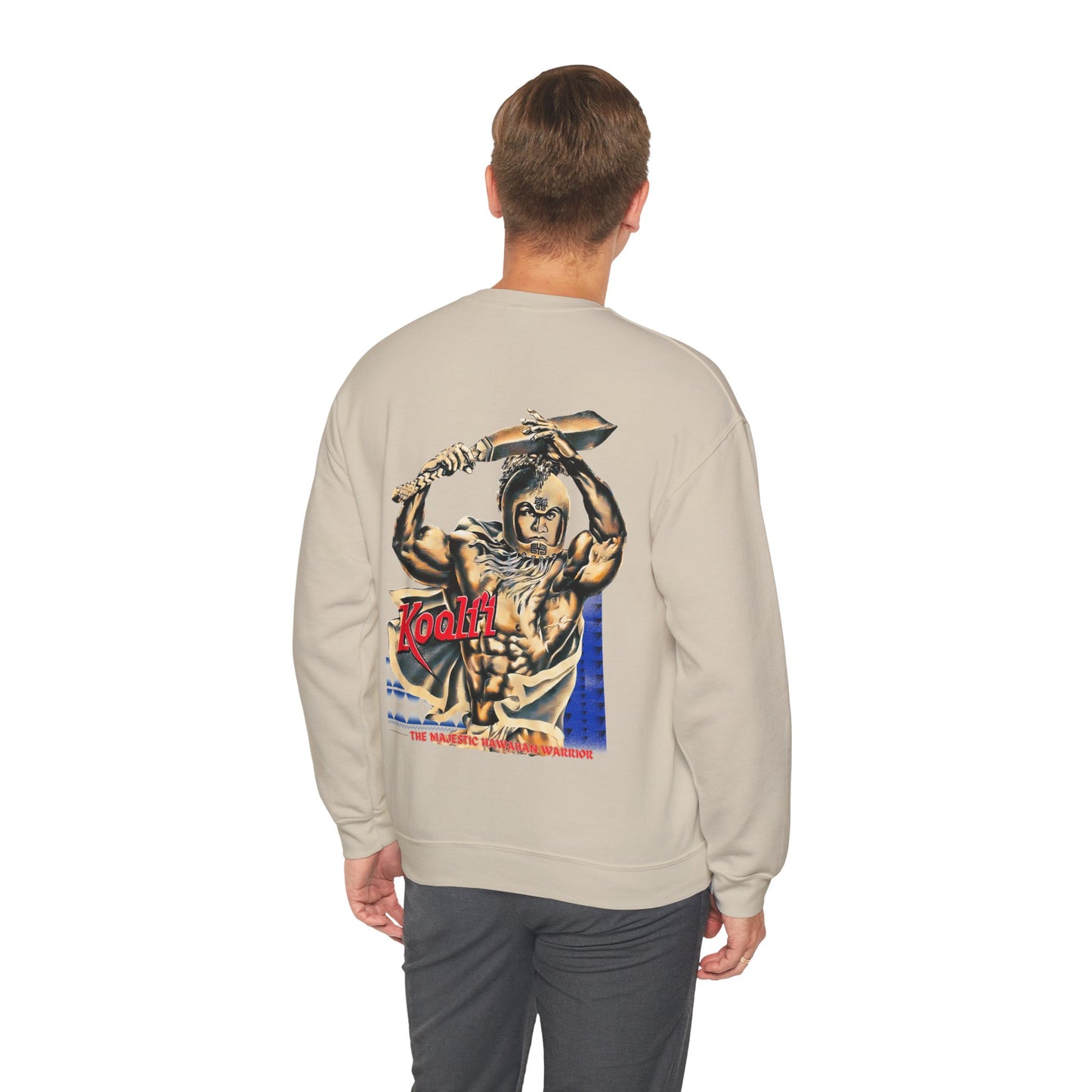 Hawaiian Strength Koali'i The Majestic Hawaiian Warrior Vintage Design 90s New Print Unisex Heavy Blend™ Crewneck Sweatshirt