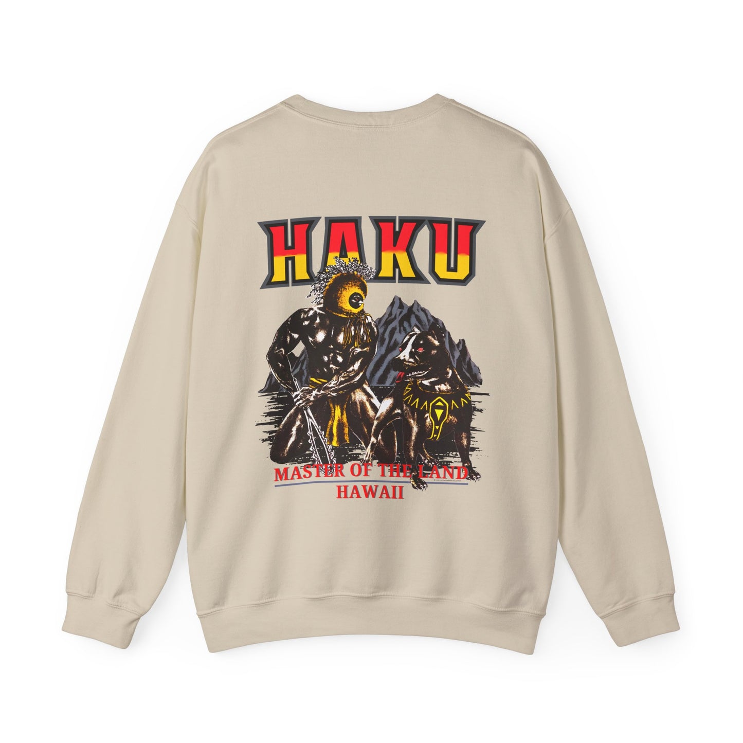 Hawaiian Strength Haku Master of the Land Hawaii Vintage Design 90s New Print Unisex Heavy Blend™ Crewneck Sweatshirt